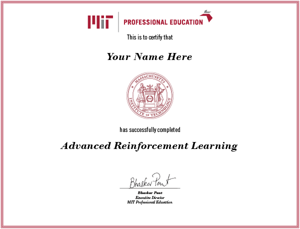 Advanced Reinforcement Learning cert image