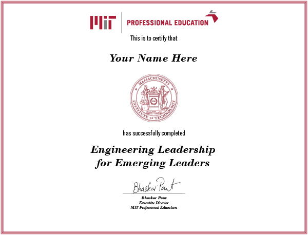 Engineering Leadership cert image