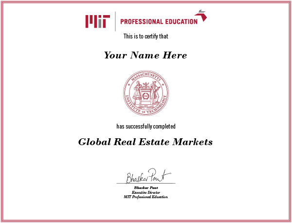 Global Real Estate cert image