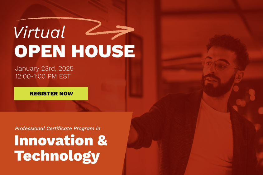 Live Virtual Open House Professional Certificate Program in Innovation & Technology 2025 HomePage